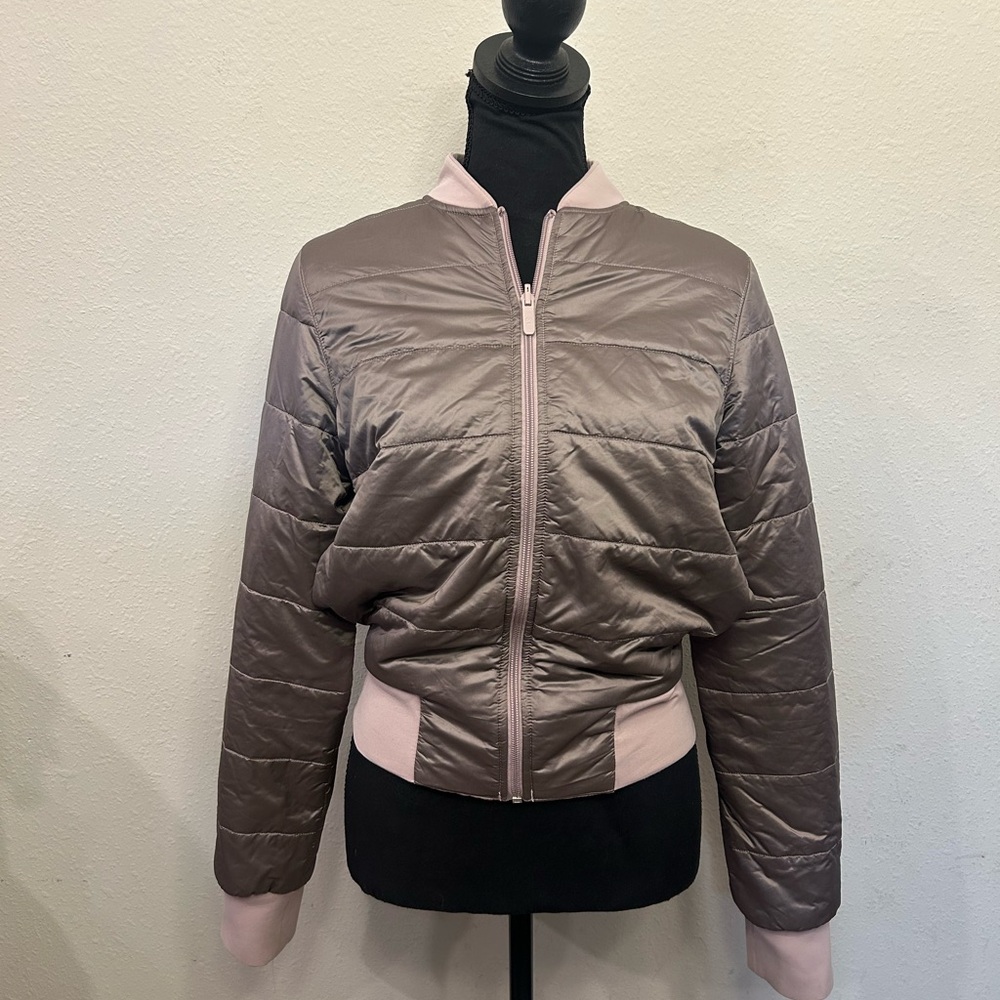 Lululemon Athletica Pink and Brown Bomber Jacket